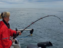 Person fishing in Port Renfrew