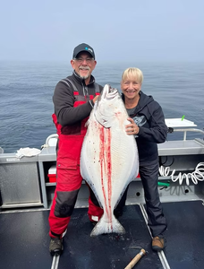 Two people fishing in Port Renfrew