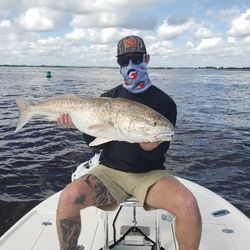 Catching redfish in New Smyrna Beach waters