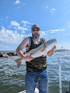 Redfish catch displayed on boat in Edgewater FL waters