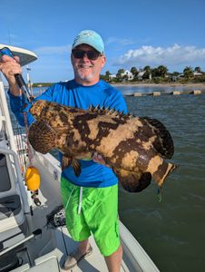 Goliath grouper caught fishing in Edgewater FL