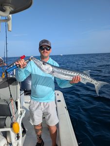 Great barracuda caught fishing in Edgewater FL waters from charter boat