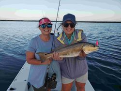 A big redfish caught while fishing