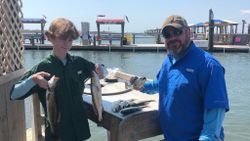 Two anglers fishing in Corpus Christi