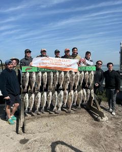 Group of 10 people fishing in TX