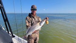 Lone fisherman reeling in catch in TX