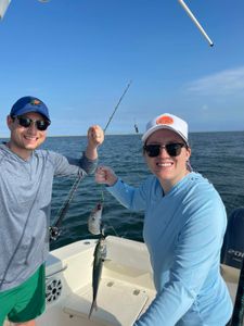 Two people fishing in North Carolina