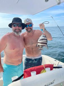 Two people fishing in North Carolina