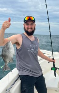 Proud catch of a grey triggerfish in NC