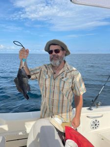 1 sea bass caught on a fishing trip in NC