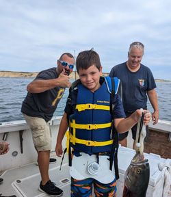 Trio of anglers fishing in Massachusetts