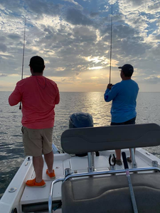 Angler enjoying fishing at Lake Charles