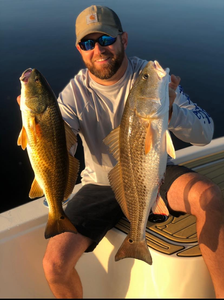 Two big fish caught while fishing at Lake Charles