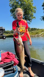 Chinook salmon catch from fishing trip in Fruitport MI
