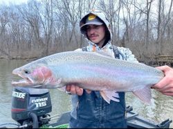 Rainbow trout caught while fishing in Fruitport Michigan