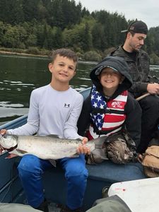 Three people fishing in Oregon