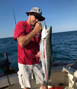 Lone angler fishing in South Haven waters