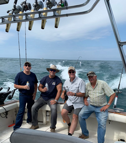 Group of 4 people fishing in South Haven
