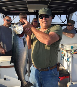 Coho salmon caught by 4 people in South Haven