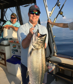 A large Coho Salmon caught while fishing in South Haven