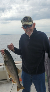 Fishing for a lake trout in South Haven