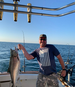 One person fishing in MI