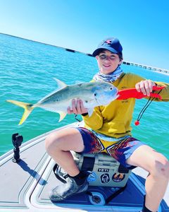 Lone fisherman casts line in Florida waters