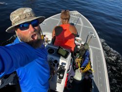 Person enjoying a fishing cruise in Chesapeake