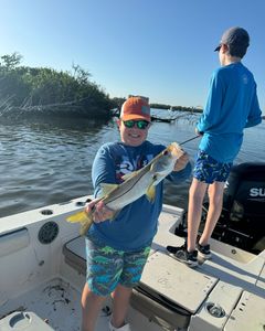 Photograph of a 19-inch snook fish caught in FL