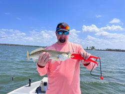 A photo of a 16-inch spotted weakfish caught in Chesapeake