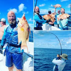 Two big fish caught on a fishing trip in Chesapeake