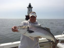 Striped bass fishing in Trappe