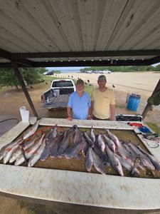 Two people fishing in San Antonio