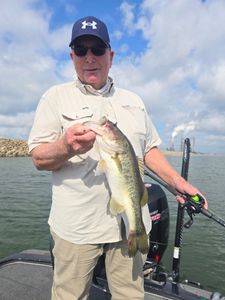 A lone angler fishing in San Antonio