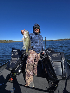 Largemouth bass caught while fishing in TX