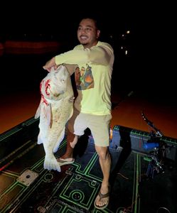 Large fish catch displayed on boat deck at Orange Beach AL