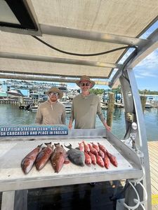 Fresh caught fish displayed on boat cleaning station at Shalimar FL marina