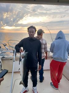 Coho salmon caught while fishing in NY