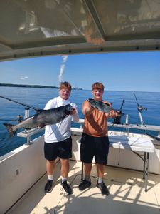 Two people fishing in NY