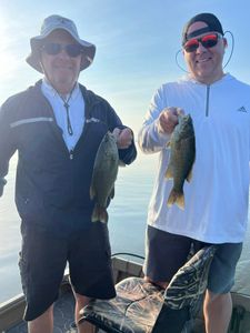Two smallmouth bass caught while fishing in PA