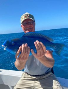 Angler with a big fish in Marathon, Florida