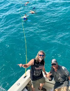 Two people fishing in Marathon, Florida