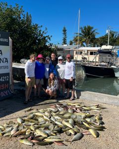 Seven people fishing in Marathon, Florida