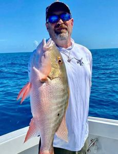 Mutton Snapper, a 22-inch fish, caught while fishing in FL