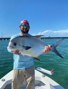 Permit fish caught in Marathon, Florida