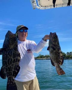 Two anglers fishing in Marathon, Florida