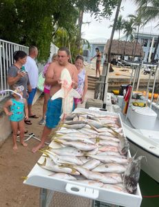 Two big fish caught while fishing in Marathon, Florida