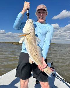 Making the most of a great fishing day.