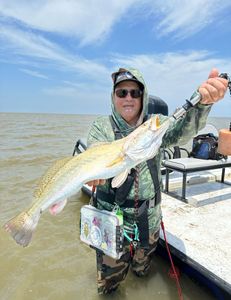 Angler with a big fish caught in Matagorda
