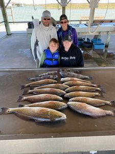 5 redfish caught fishing in TX